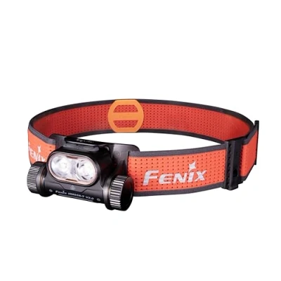 Bild av fenix HM65R T v2.0 Svart, Uppladdningsbar Lätt Löpning &amp; Utomhus Pannlampa 1 600 lumen 170 m 300 timmar Max Dubbelriktad klick Justerbart sportpannband vita och varma balkar IP68