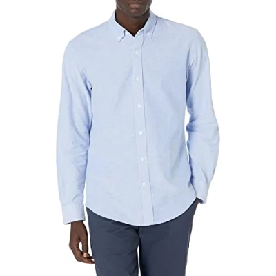 Bild av Amazon Essentials Regular Fit långärmad solid Oxford tröja, blå (blå), X Small