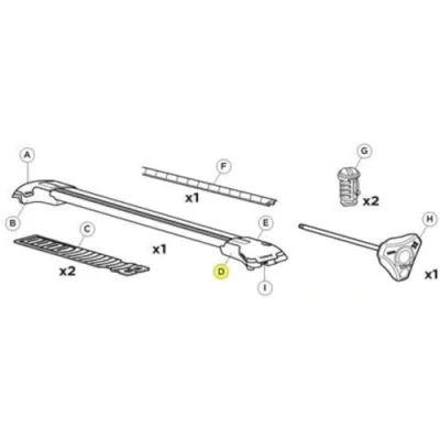 Bild av Thule fot vänster WingBar 958 kant