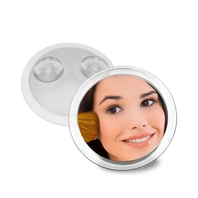 Bild av sminkspegel med 5x förstoring, premium badrumsmakeupspegel diameter 15 cm rund sugkopp, akryl för hem och på språng Fantasia