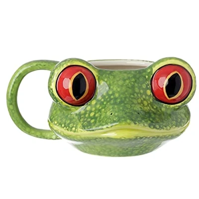 Bild av Pukinator stora ögon groda keramisk kopp, blandad, höjd 8 cm, bredd 15,5 djup 12,5 cm