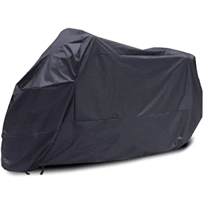 Bild av logei® Motorcykel helgarage presenning skydd garage fällbart väderskydd skyddsfodral motorcykelpresenning skoter regnskydd svart (XL: 230 x 95 125)