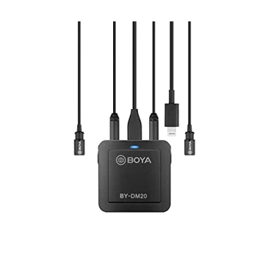 Bild av BOYA Mikrofon Lavalier x2 BY DM20 2 Kanals USB C/Lightning 2m