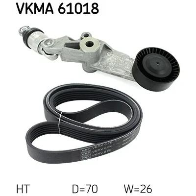 Bild av SKF VKMA 61018 Drivremssats TOYOTA: Corolla IX Hatchback, RAV4 II SUV, Station Wagon