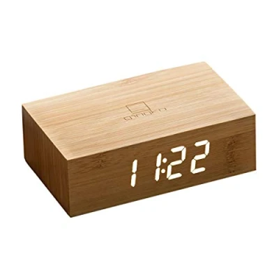 Bild av Gingko Design G003B11 väckarklocka, trä, brun, en storlek