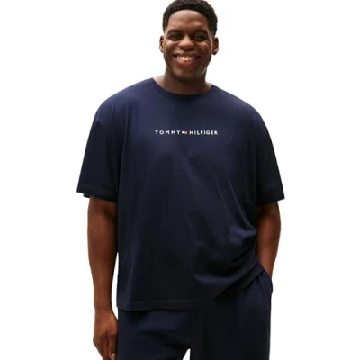 Bild av Tommy Hilfiger herr BT SS TEE CONT. LOGO UM0UM03719 S/S t shirt, blå, XXL, Blå (ökenhimmel), XXL