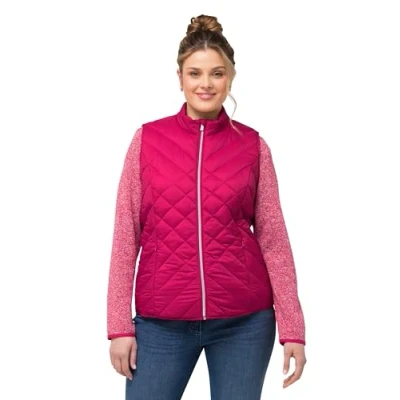 Bild av Ulla Popken Hyprar Water Repellent Väst, Storlek: 42/44, Pink garnet