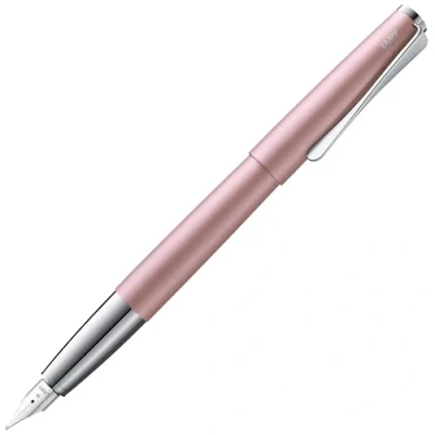 Bild av LAMY Studio rosa matt bläckpenna universell reservoarpenna i elegant hölje av metall 14 kt. Guldfjäder, partiellt platinerad och linjebredd F inkl. bläckpatron T 10 blå