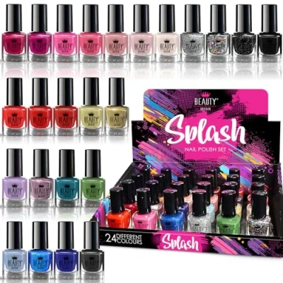 Bild av Splash 24 x Nagellackset Verschiedene Moderne Farben Schnelltrocknend (Set B)