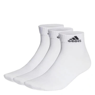 Bild av adidas Unisex Vuxen Thin and Light Ankle Socks 3 Pairs, White / Black, 40 42 EU