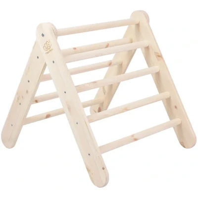 Bild av MEOWBABY Klättertriangel Inomhus Klätterställning för barn, 59x61cm, Lekredskap i Form av Triangel Spädbarn, Montessori Klätterutrustning, Klättertorn Småbarn, Natur