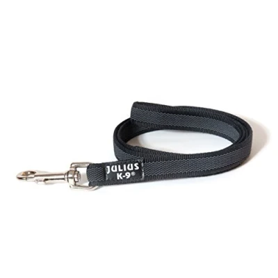 Bild av Julius K9 C&amp;G Super grip leash black/grey 20mm/1.0m with handle