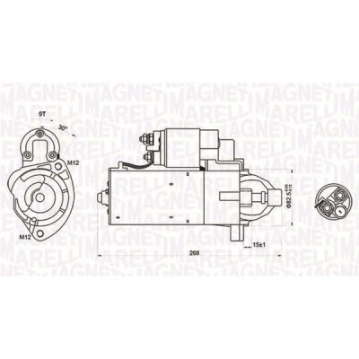 Bild av MAGNETI MARELLI 063721423010 Démarreur 12 2 9 AUDI: A4 B7 Avant, Berline, A6 C6 VOLKSWAGEN: Passat B5 GP Break
