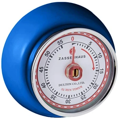 Bild av Zassenhaus Kökstimer, magnetisk, retro, klassisk, mekanisk, matlagningstimer (kungsblå)