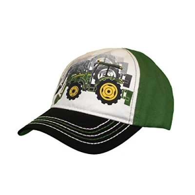 Bild av John Deere barn traktor scen twill hatt, grön