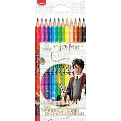 Bild av Maped 12 färgpennor &quot;Harry Potter&quot; perfekt för skolstart i papperslåda 832053