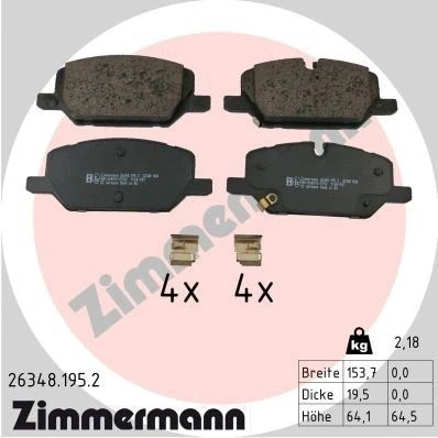 Bild av Bromsbeläggsats, Framaxel, opel,vauxhall, 42794673, 84782067