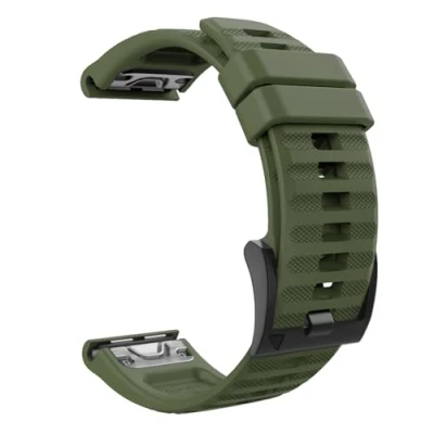 Bild av MoKo Watch Strap Compatible with Garmin Fenix 7/6/6 Pro/5/5 Plus/Forerunner 945/935/Approach S62/S60/Instinct/MARQ, 22mm Quick Fit Silicone Adjustable Replacement Band, Army Green