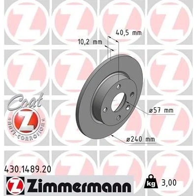 Bild av Bromsskiva, Bakaxel, opel corsa c, tigra twintop, vauxhall mk ii, 569 112, 9196592