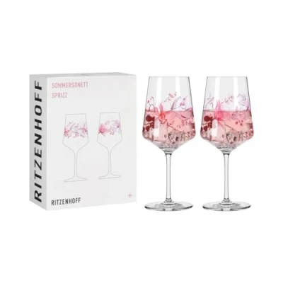 Bild av RITZENHOFF 3461010 aperitifglas 500 ml set om 2 serie sommarsonett stycken med blommotiv tillverkade i Tyskland