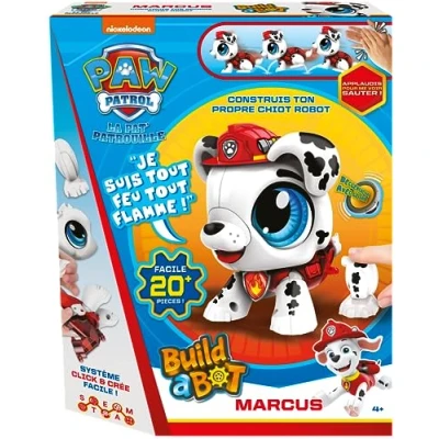 Bild av La Paw Patrol Marcus Build A Bot byggsats interaktiv leksak bygg din egen robotvalp för barn från 4 år Lär dig ljud batterier ingår inte 20 stycken
