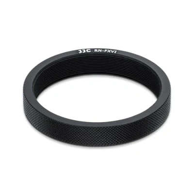Bild av JJC Kameralinsfilter adapterring för Fujifilm X100VI X100V X100F X100T X100S X100 X70 kamera stöd 49 mm filter och original FLCP linsskydd byt ut AR svart