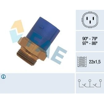 Bild av Temperaturswitch, kylarfläkt, seat,skoda,vw, 1H0 959 481 C, 481, 3520.V0, 3520.X9, 4013A009, 4013A217, 4013A279, 4013A281, 4013A