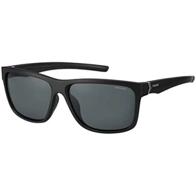 Bild av Polaroid herr Pld 7014/S M9 solglasögon, svart (svart/grå) 59 EU, Svart,