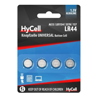 Bild av HYCELL 1516 0024 alkaliska knappceller, 4x LR44 1,5 V