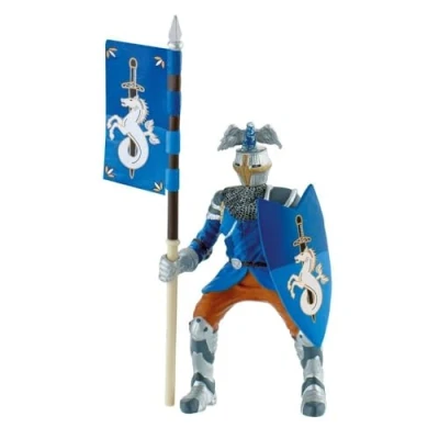Bild av Bullyland 80785 Spelfigur turneringsriddare blå, fantasy samlarfigur, ca 12,5 cm stor, kärleksfullt handmålad figur, PVC fri, bra present till pojkar och flickor för fantasifull lek