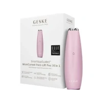 Bild av Geske Microcurrent Facelift PEN 6 IN 1 Electronic Tools SMARTAPPGUIDED Ansiktsvård tillbehör, Storlek: One Size, Pink