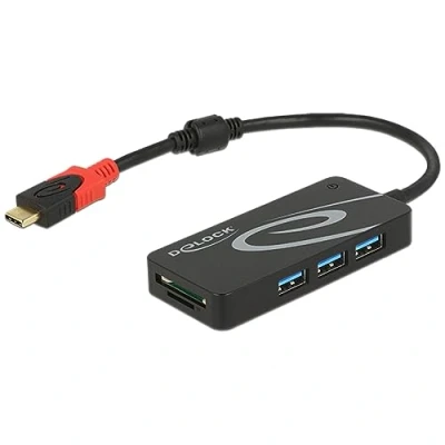 Bild av DeLOCK In Desk Hub USB 3 porte Svart