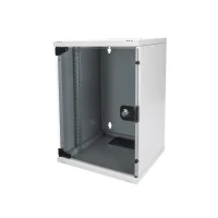 Bild av DIGITUS Nätverksskåp 10 tum 9U väggmontering HxBxD 464 x 312 300 mm lastkapacitet 30 kg användbart djup 250 grå