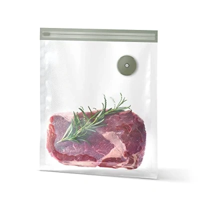 Bild av Electrolux 20 Pack Återanvändbara Vakuumpåsar För Vacuumpump, Storlek 23x26cm, Modell EVRB1, BPA fri Plast, Säker Micro, Frys, Kylskåp, Kokning, Sjudning &amp; Sous Vide, Lufttät Matförvaring