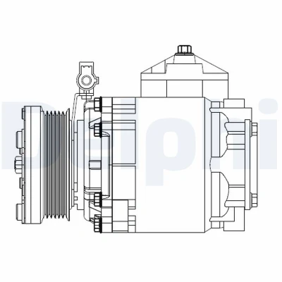 Bild av DELPHI CS20525 compresseur De Climatisation Scroll PAG 56 avec huile FORD: Tourneo Connect, Transit Connect Mk1 Van