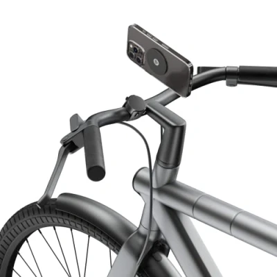 Bild av Shapeheart fransk innovation, magnetisk cykeltelefonhållare med extra tunn, metallplatta. Mobiltelefonhållare för elcyklar, cyklar, skotrar, mountainbikes... cykeltillbehör