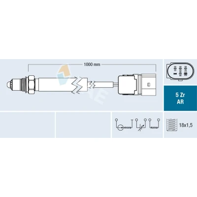 Bild av FAE 75162 Sonde lambda AUDI: A3 3/5 portes