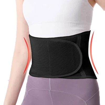 Bild av USUN magbälte elastisk ryggvärmare värmebälte elastiskt självvärmande bälte midja stöd tillbaka efter födseln magbindel bekväm belly slim (svart, M)