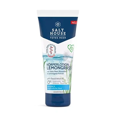 Bild av Salthouse Döda havsterapi kroppslotion citrongräs, långvarig vård med citrongräs extrakt, lugnande och uppfriskande, 200 ml