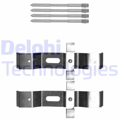 Bild av DELPHI LX0628 Kit d&#039;accessoires, plaquette de frein à disque MERCEDES BENZ: CLK Coupe, SLK, Cabriolet