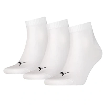 Bild av PUMA Unisex Quarter Plain Strumpor, Flerfärgad, 39 42 EU, Paket med 3