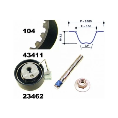 Bild av MAPCO 23411 Kit de distribution 104 PEUGEOT: 206 3/5 portes, 207 307 CITROËN: C3 II, I portes