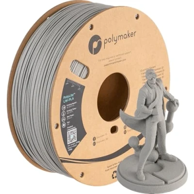 Bild av Polymaker PolyLite LW PLA 1.75mm 800g Grå