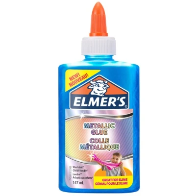 Bild av Elmer’s Metalliska PVA lim Perfekt för att tillverka slajm Tvättbar Blå 147 ml 1 stycken