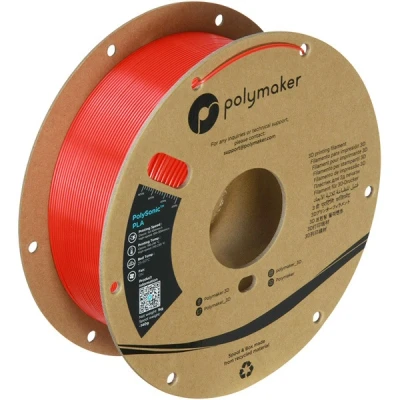 Bild av Polymaker PA12005 filament PolySonic™ PLA red High Speed / 1.75 mm 1kg 3D skrivare plast Highspeed 1000 g Röd
