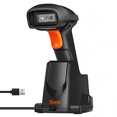 Bild av Tera Pro extrem prestanda 1 MP kamera streckkodsskanner QR 2D 1D Bluetooth trådlös 2,4 G med USB laddningsstation högupplöst skanning, HW0007