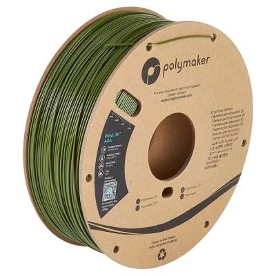Bild av Polymaker PF01009 Army Green 3D skrivare Filament ASA korrosionsbeständig, UV beständig, Värmebeständig 1.75 mm 1000 g Militärgrön PolyLite™ 1 st