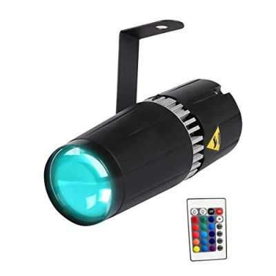 Bild av SENLAN LED 9 W RGB 3 i 1 pin spotlight scenbelysning och ljus kan styras med IR fjärrkontroller