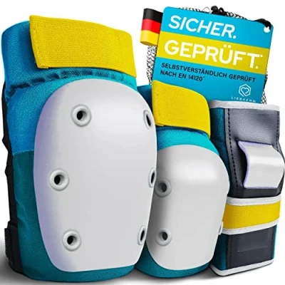 Bild av Liebkern skridskoskyddset för vuxna och barn [unisex] perfekt inliner, skateboard, skoter skydd inlines vuxen knäskydd set