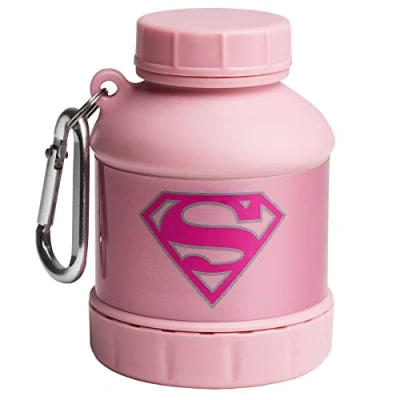 Bild av Smartshake Justice League Whey2Go Supergirl Proteinpulver förvaringsbehållare 50 g BPA fri shaker flaska tratt för vassleproteinpulver + proteinshakes 110 ml, DC Comics gåvor kvinnor
